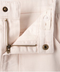 Jupe courte en toile denim colorée fille